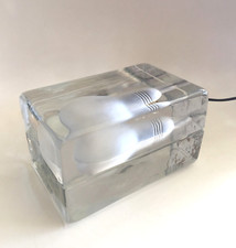 Design House Stockholm Glass Block lamp Harri Koskinen /Space age Tapio wirkkala