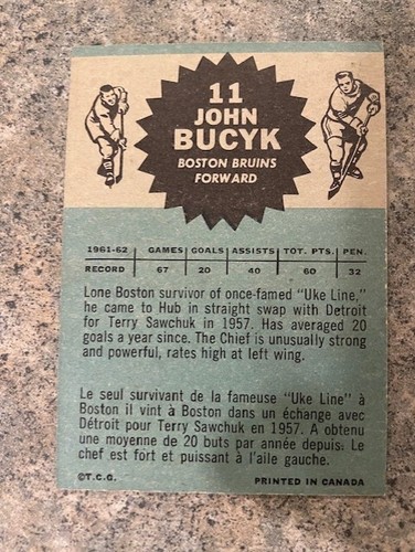 1962-63 Topps Hockey Set Break - Picture 17 of 73