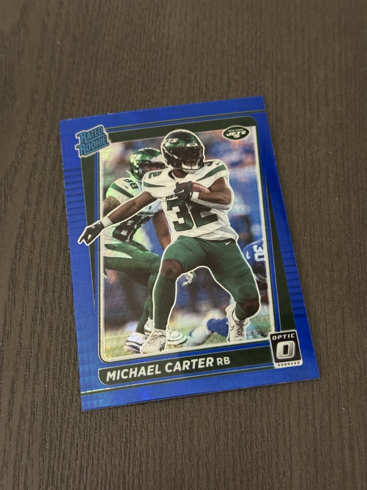 2021 Panini Donruss Optic Rated Rookies Blue Hyper Prizm #235 MICHAEL CARTER RC