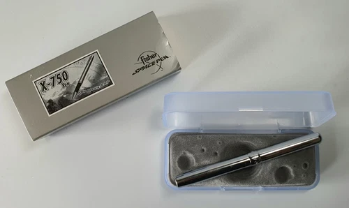 Fisher Space Pen X-750 Chrome Explorer with Comfort Gift Original Box & Case NOS - Picture 2 of 18