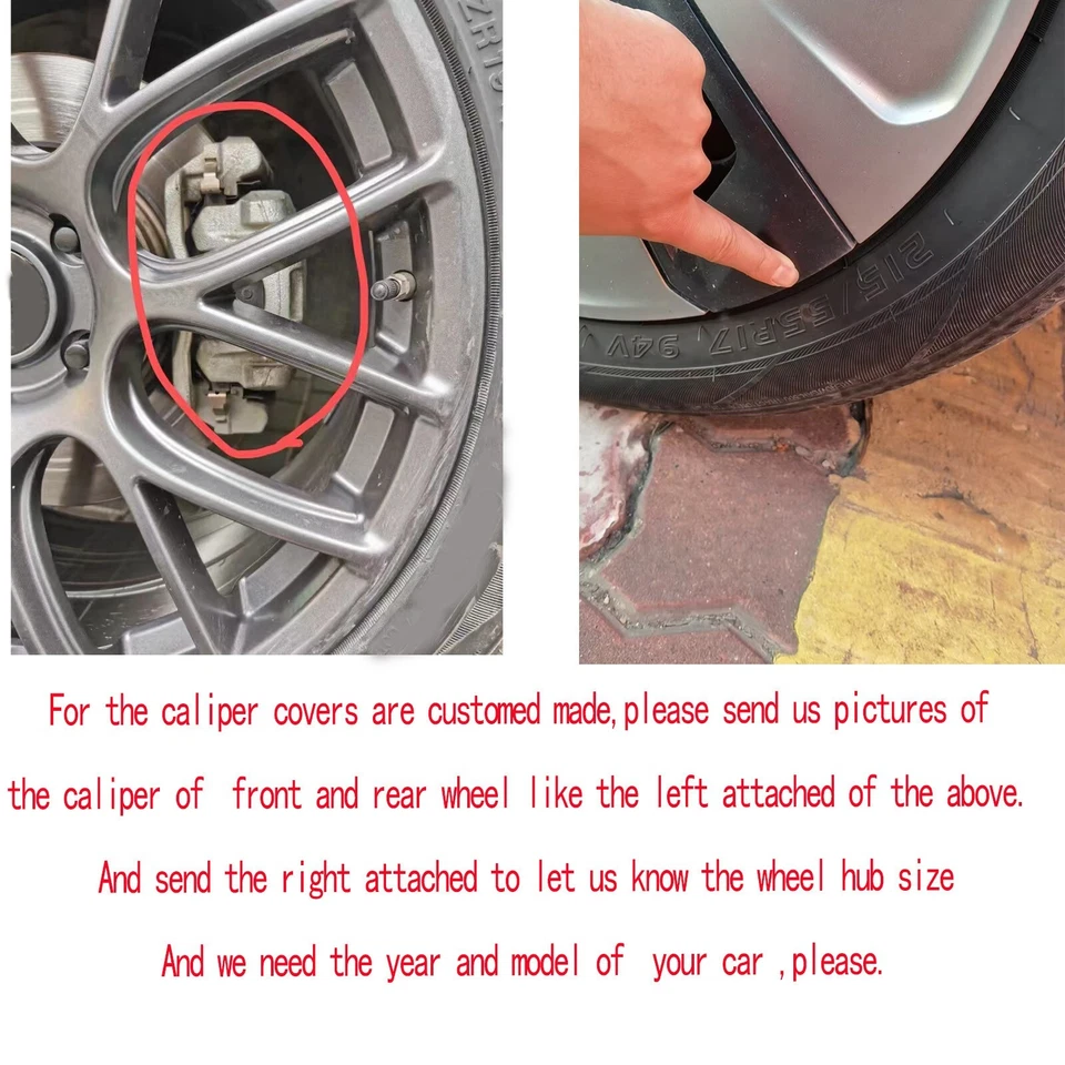 For Land Rover Defender OCTA/130/110/90 4Pcs Red Caliper Covers Aluminum Alloy Foto 3 de 4