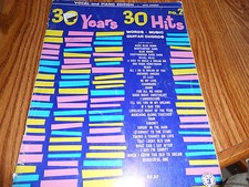 30 Years 30 Hits vocal and piano edition music book 1966