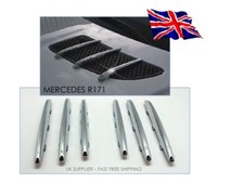 2004-2008 Mercedes Benz R171 SLK Chrome Bonnet Grill Hood fins - UK Supplier