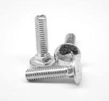 #10-24 x 2" (FT) Coarse Thread A307 Grade A Carriage Bolt Zinc Plated