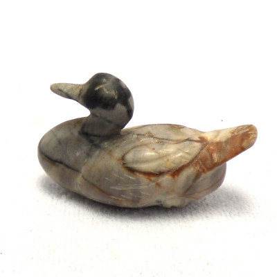 Picasso Stein Ente Ornament handgeschnitzt Natur Edelstein Schnitzerei 4,5 cm