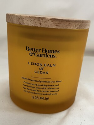 Better Homes & Gardens Lemon Balm & Cedar Scented 12 Oz 2-Wick Candle
