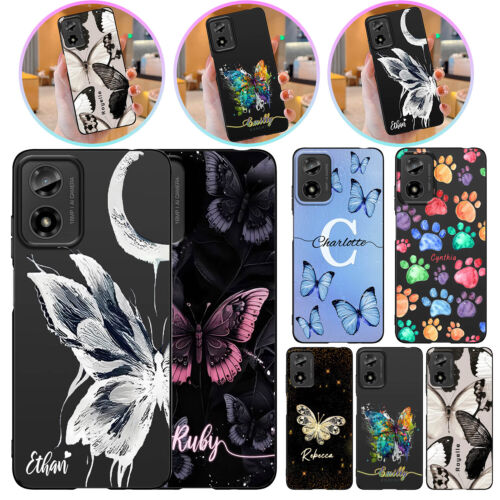 Personalised Name Case Butterfly Phone Cover For Motorola Moto G Stylus G Play