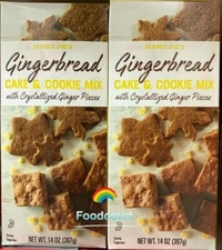 2 Packs Trader Joe's Gingerbread Cake & Cookie Mix 14 oz Each Pack 