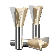 1/4" 1/2" Shank Dia Dovetail Joint Router Bit Woodworking Milling Cutter Tools