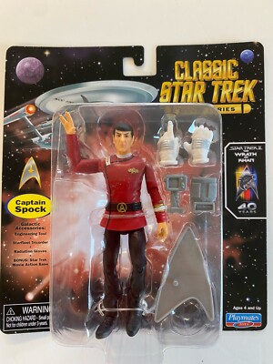 Classic Star Trek Movie Series CAPTAIN SPOCK Figure 2022 Playmates Wrath Of Khan