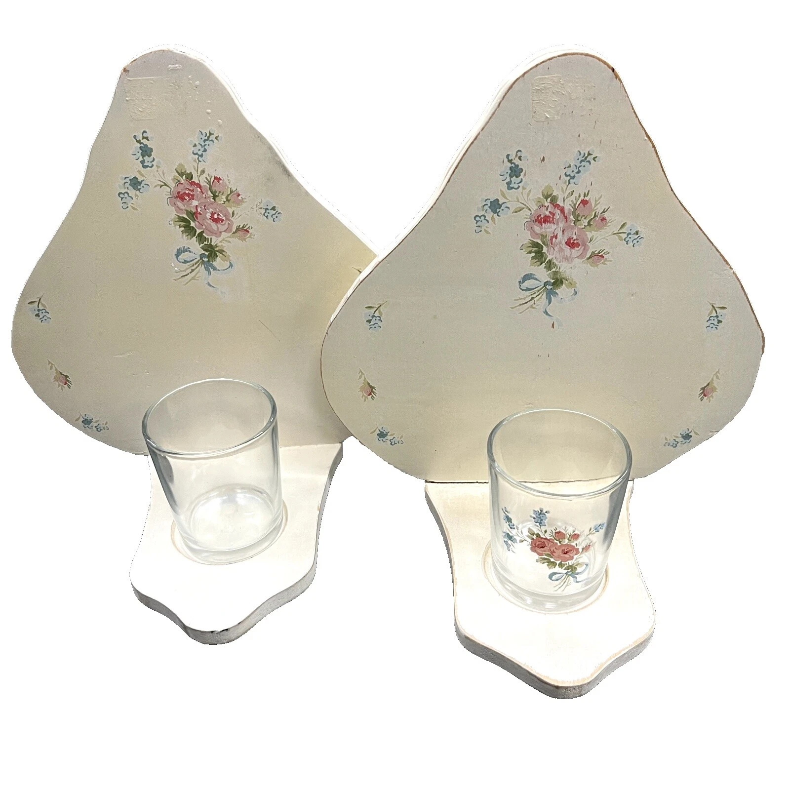 Candelabros de madera Shabby Chic y accesorios