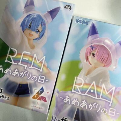 Re:Zero Sega Rem & Ram Rainy Day Luminasta Re Zero Figur Neu 2 Set