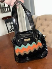 YAK PAK PURSE (black/tea/orange/gold) 4 Pockets EUC