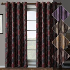 Luxury Savanna Grommet Inspired Jacquard Window Curtain Set of 2 Panels