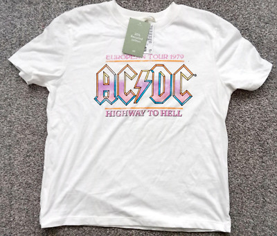 AC/DC European Tour 1979 Highway To Hell H&M offizielles T-Shirt neu Small S neu mit Etikett