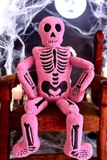 Isaac Mizrahi 5ft Oversized Pink Skeleton Pillow Halloween TIKTOK Viral NIP
