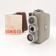 Macchina fotografica e custodia Eumig C3 doppia pellicola cinematografica 8mm - funzionante ma modellata #S8-5712