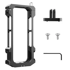 Aluminum Alloy 2x Cold Shoe Mount Frame Case Cover Cage for Insta360 X3 Camera