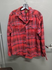Men's Lee Red/Blue Flannel Shirt Sz L