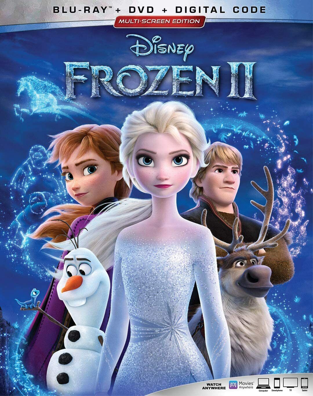 Frozen 2 II Disney Blu ray&comma; DVD&comma; Digital Code New with Slipcover Free Shipping