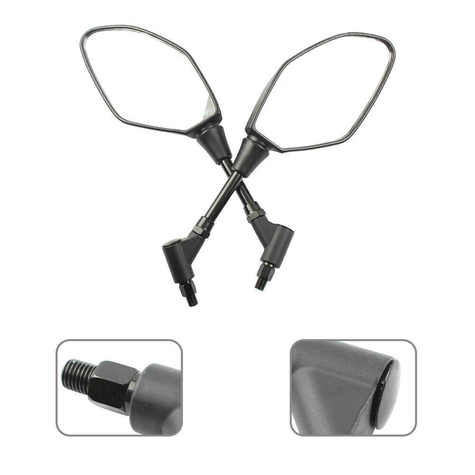 1pair Motorcycle Rearview Mirror Fits For FZ07 MT-07 2014-2017 2015 2016 Black - Image 4 of 4
