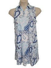 NWT Gottex Women's Paisley Sleeveless Collared tennis/ golf dress- Size Large