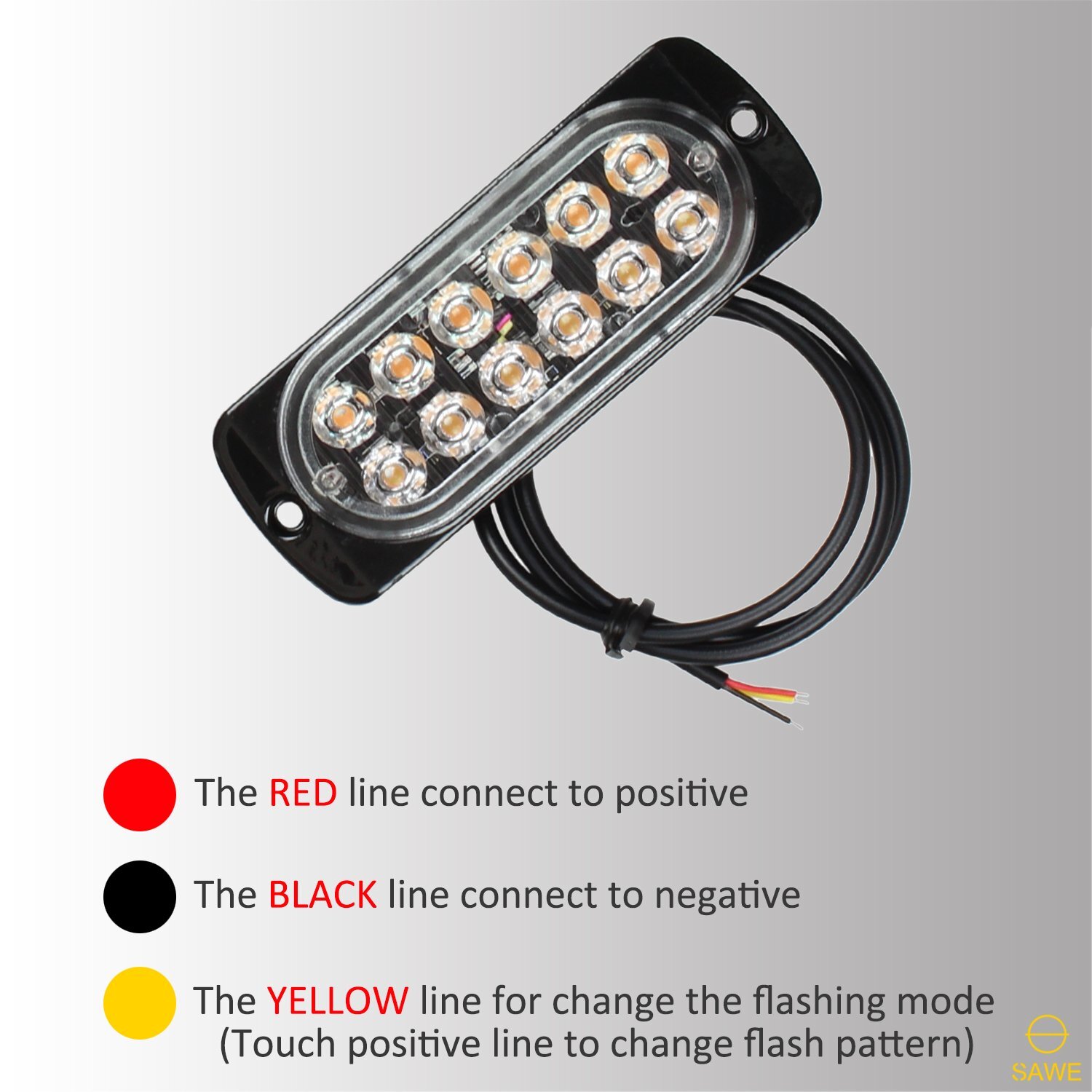 Amber Lights Buy XRIDONSEN 2 In 1 Emergency Strobe Police Lights Traffic Advisor Light Bar 144 Led Warning Hazard Safety Interior Windshield Dash Deck Split Mount For Vehicles Trucks Car 2 X - Foto 13