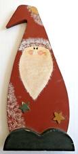 Santa Claus Folk Art Handmade Painted Wood Figure
