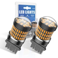 2x 3157 54-LED For Ford F150 F250 F350 Turn Signal Parking DRL Light Bulbs Amber
