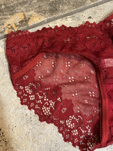 Red Sheer Nylon Bikini Strappy Lace Women’s Large New NWOT - Picture 11 of 14