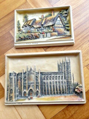 Ivorex 3D Wandbehang Plaketten Ann Hathaway's Cottage & Westminster Abbey (T9)