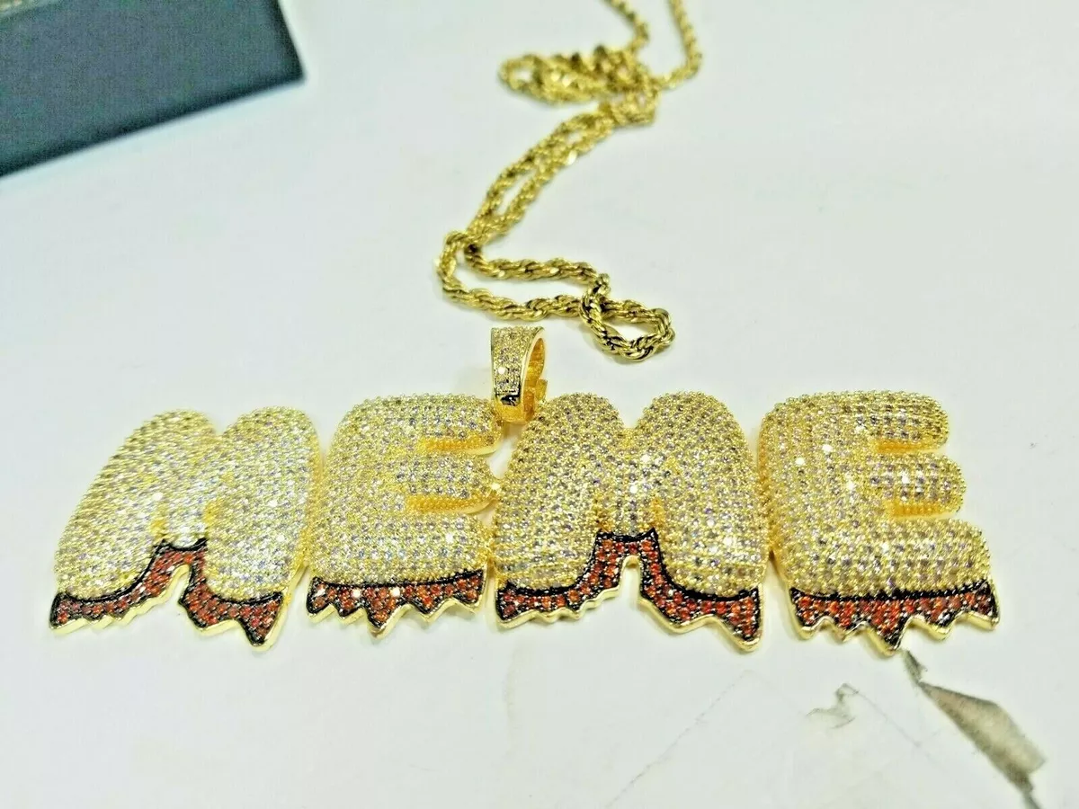 Drip bubble letters best sale pendant