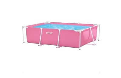 Intex 84 Inch x 23.62 Inch Outdoor Rectangular Frame Above Ground Swimming Pool