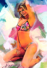 Marisa Miller Authentic Artist Signed Limited Edition Art Print Card 31 of 50
