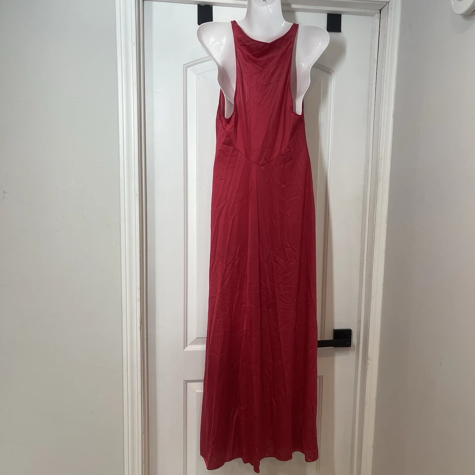 VTG Vanity Fair Negligee Maxi Night Gown Slip Dress Sz 36 Red Sexy Wrap Intimate - Image 2 of 4