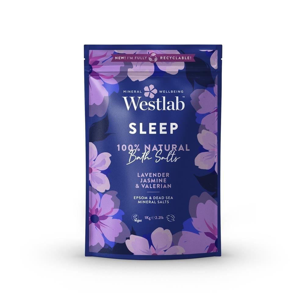 Westlab SLEEP Bathing Salts with Jasmine & Valerian 1000g - 4 Pack