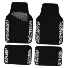 Bling Car Mats Rhinestones Diamond Waterproof Floor Mat Crystal Sparkly Zebra