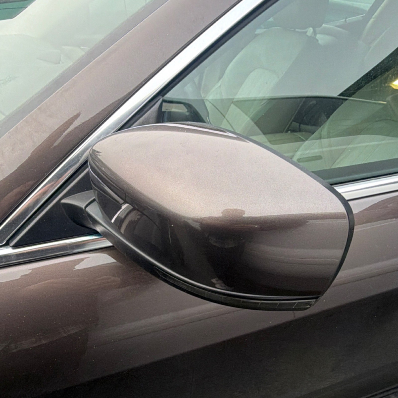 14-17 MASERATI GHIBLI POWER DRIVER LEFT LH SIDE VIEW MIRROR BROWN 525