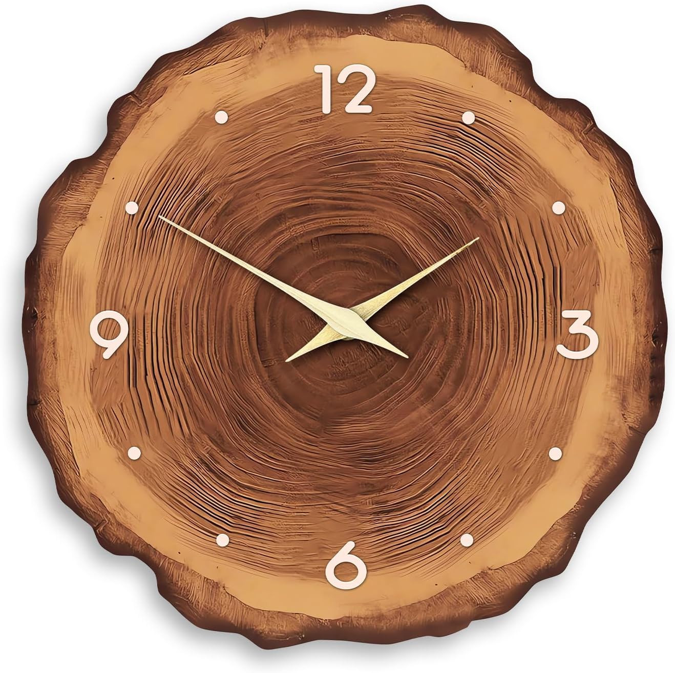 Modern Wood Wall Clock for Living Room Decor Rustic Wall Clocks Battery Operated