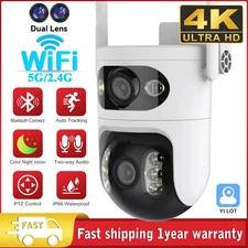 5G Dual Lens 6MP Wireless WIFI Camera outdoor CCTV PTZ Smart Home Security Cam
