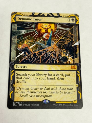 MTG Magic the Gathering NM Demonic Tutor 027 Strixhaven Mystical Archives - Picture 2 of 3