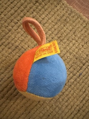 Steiff Rasselball 6396/07 (8 cm)   Vintage, Selten, mit Knopf im Ohr