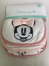 Disney Baby Minnie Mouse Burp Cloths Drool 3 Pack Infant NEW