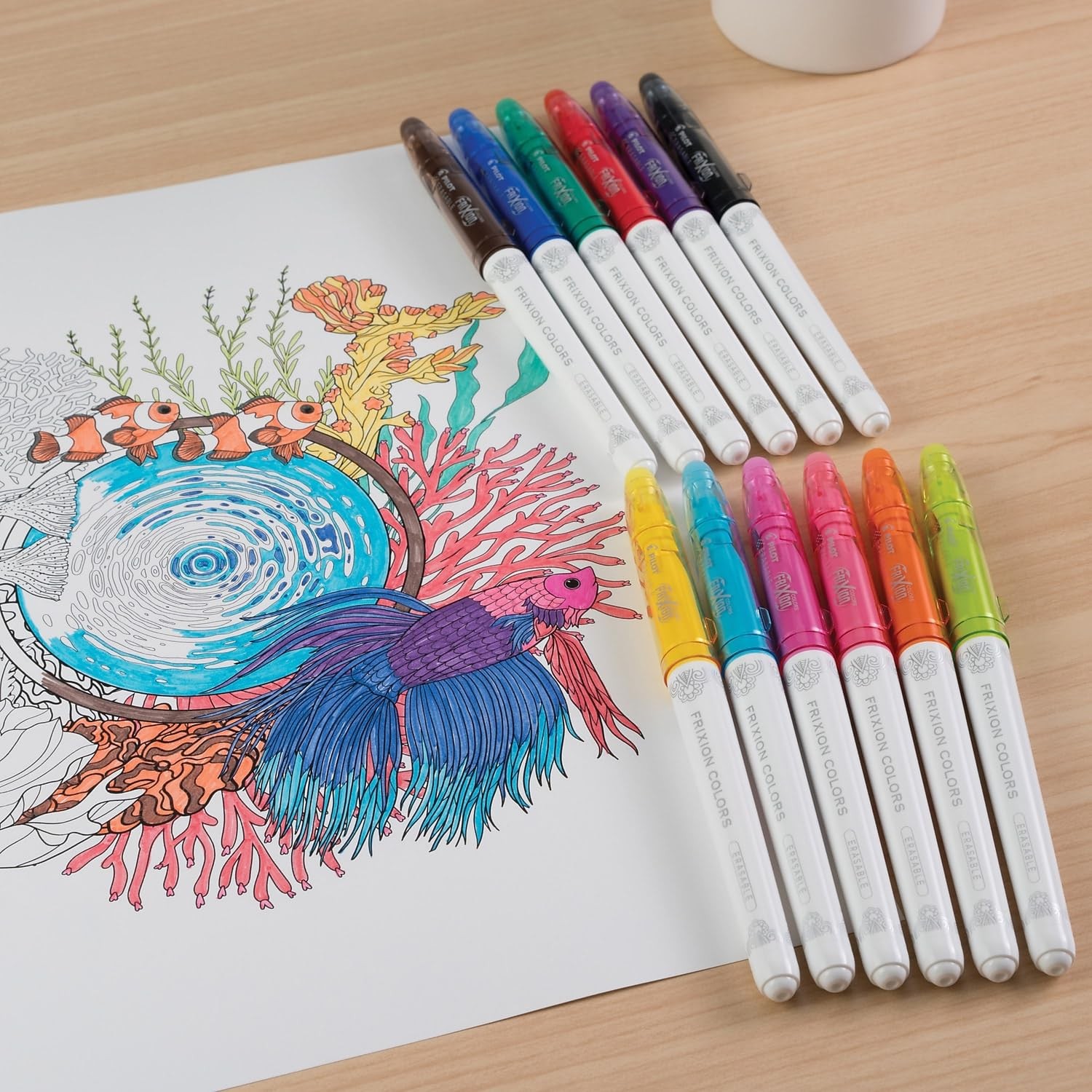 Pilot FriXion Bold Point Erasable Marker Pen Assorted Colors Pack of 6