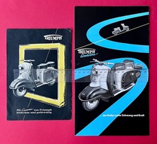 2 x Reklame Prospekt + Blatt um 1955 TRIUMPH Motorroller Contessa    ( F24903
