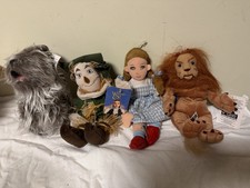 Wizard of Oz Set of 4 Plush Dolls Warner Bros. Studio Store 1998 Vintage Tags