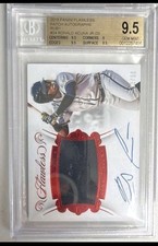 2018 FLAWLESS RONALD ACUNA RUBY ROOKIE PATCH AUTO SSP #/20  VERY Mint 9.5 RARE🔥