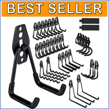 Stylish 32 Heavy-Duty Garage Hooks - Perfect for Organizing Tools and Equipment