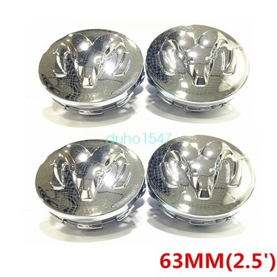 Dodge Ram 1500 Chrome Wheel Center Hub Caps 63 mm 2.5'' - Set of 4