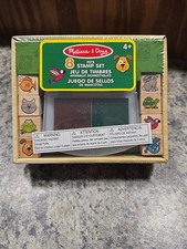 Melissa  Doug Wooden Stamp Set Pets BRAND NEW